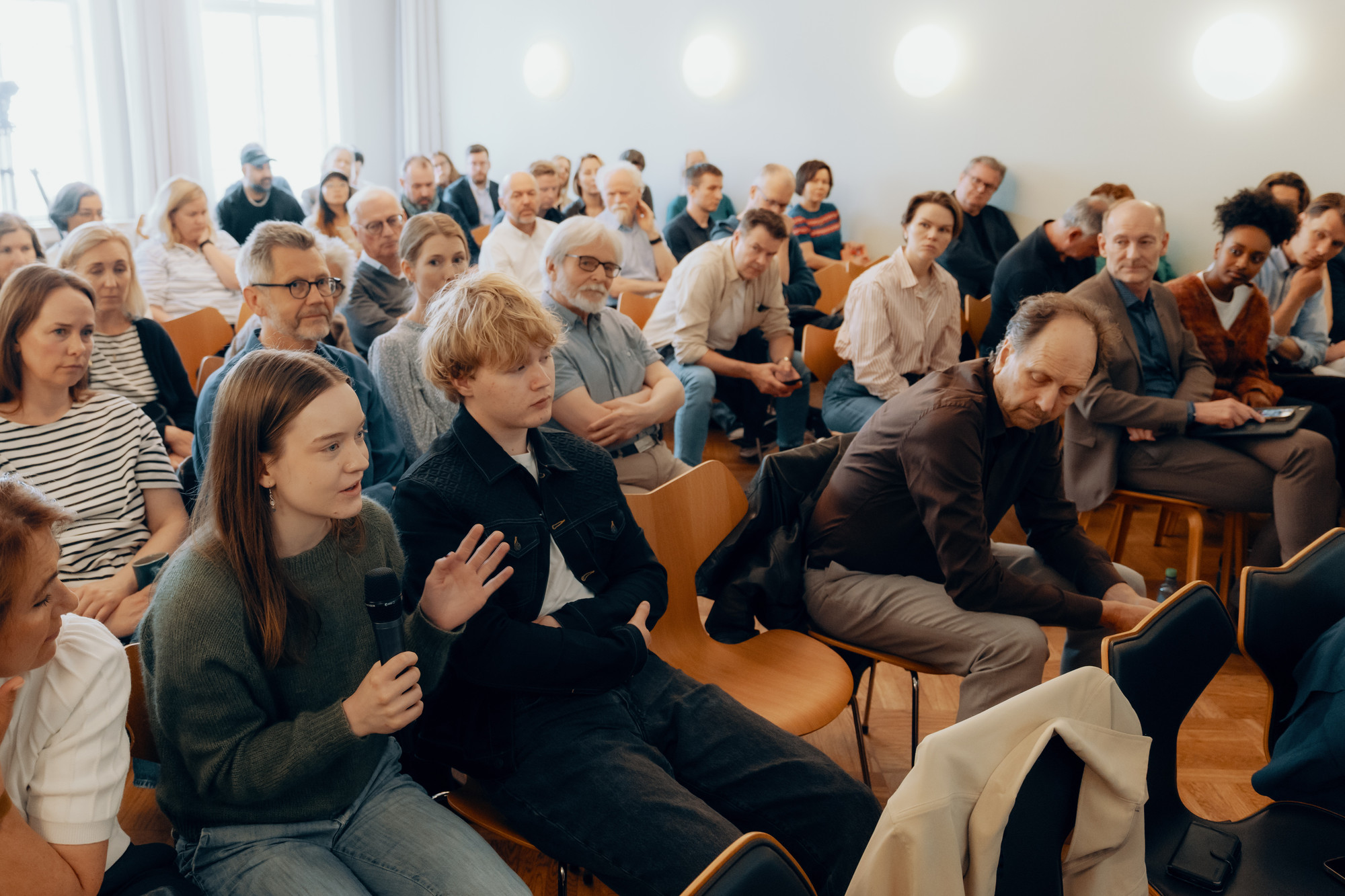 Salen på Fritt Ord under lansering mandag 8. juni 2026. Foto: Ilja C. Hendel