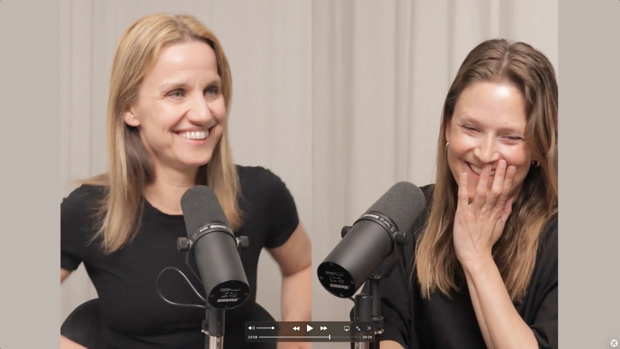 Mona Pahle Bjerke og Cecilie Tyri Holt i studio "mens skravla går" om Vilhelm Hammersøi