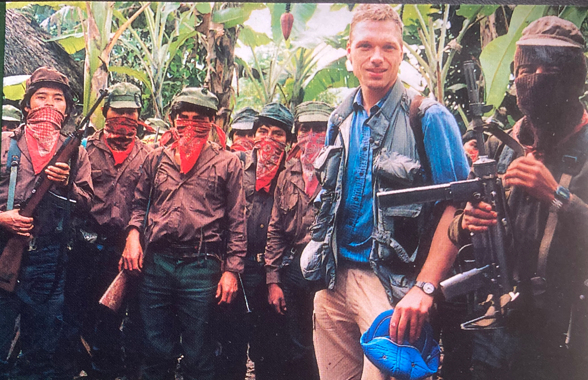 Som frilansjournalist var Hovland første vestlige journalist som møtte og intervjuet zapatistene under opprøret i Chiapas i 1994. Foto: Privat via Hovland