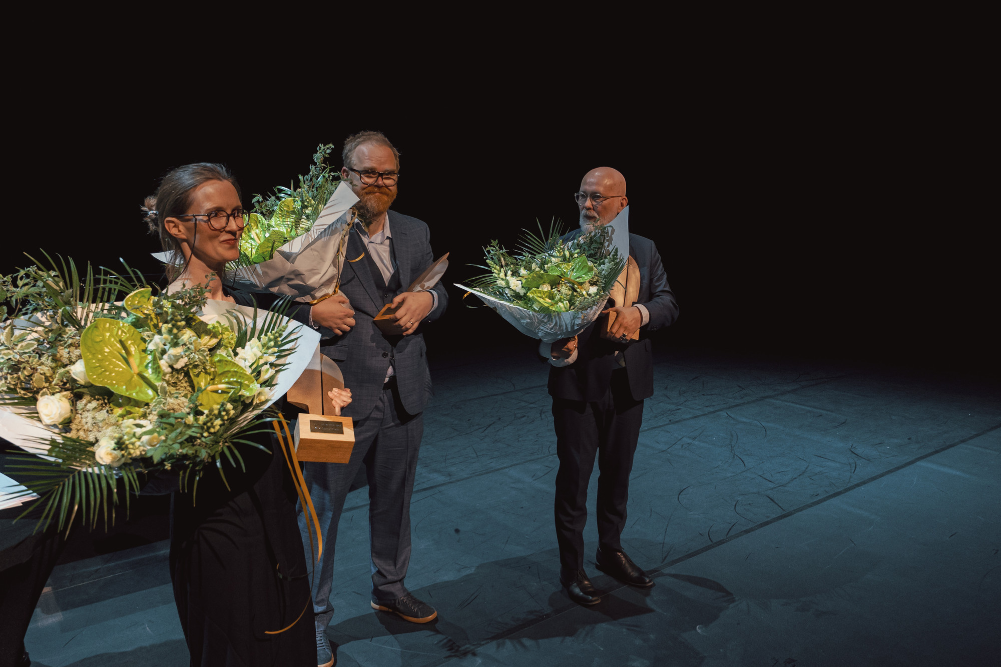 May Linn Clemet, Morten Mørland og Marvin Halleraker.