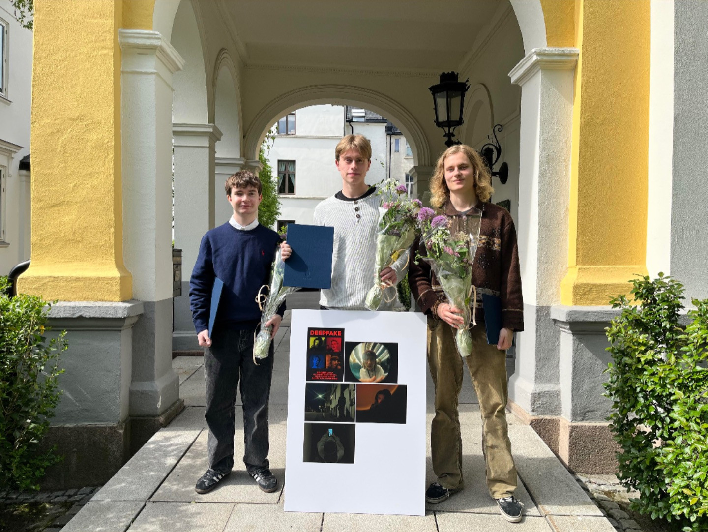 Alexander Røed Tjøsvoll, Helleik Gram Kleivan og Gunnar Máni Thorgeirsson 