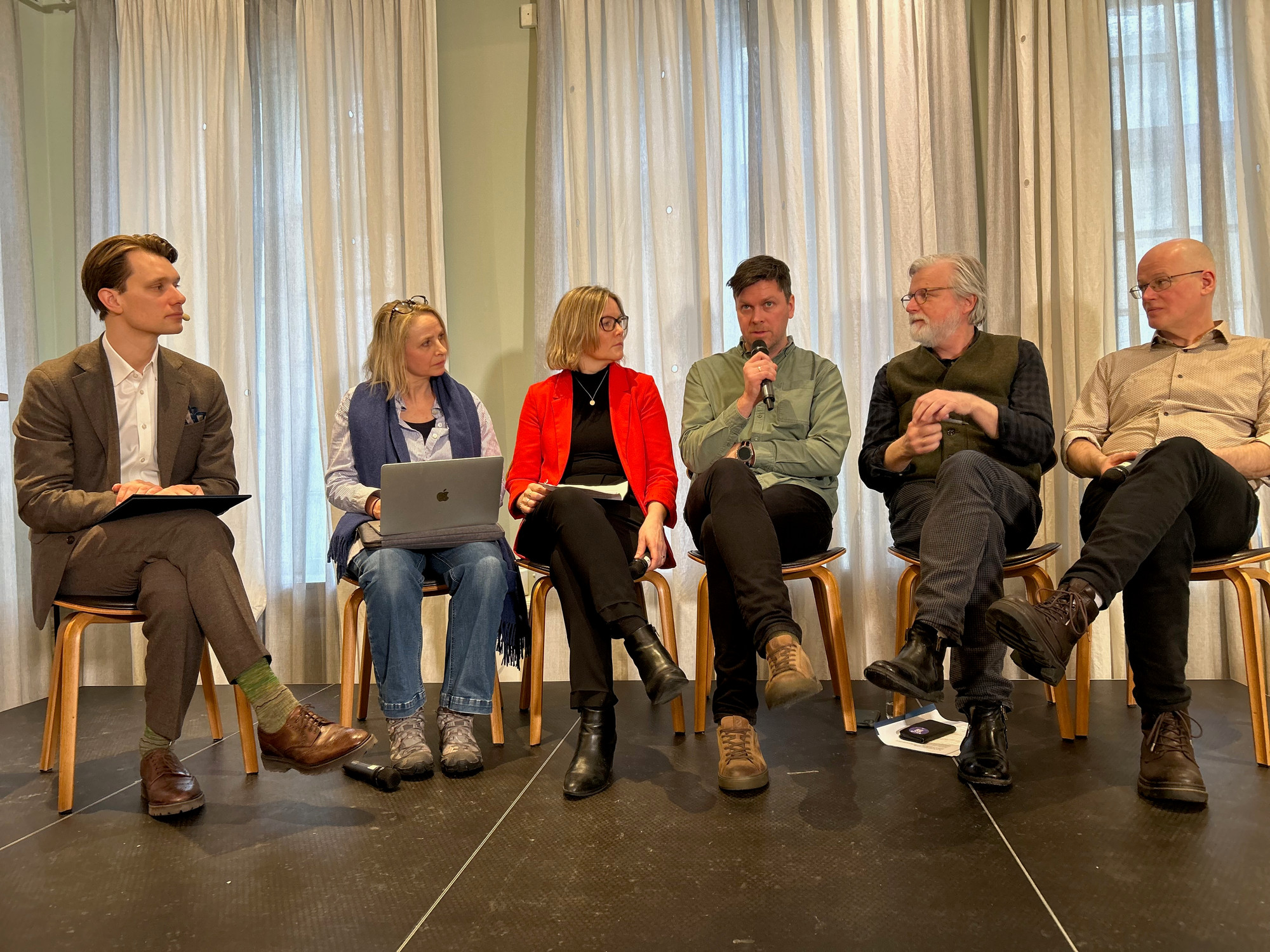 Tellef Raabe, Ingeborg Eliassen, Kristine Holmelid, Amund Trellevik, Per Christian Magnus og Rune Ytreberg.