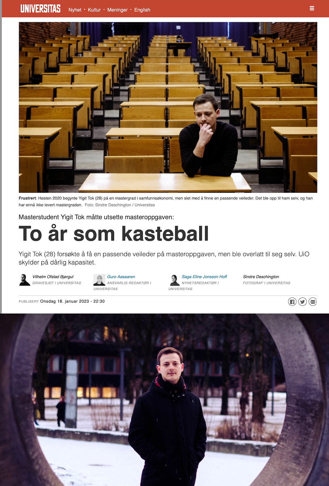 Skjermbilde fra Universitas.