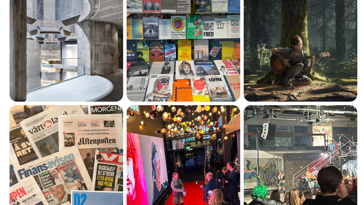 Bøker aviser teater og dataspill 