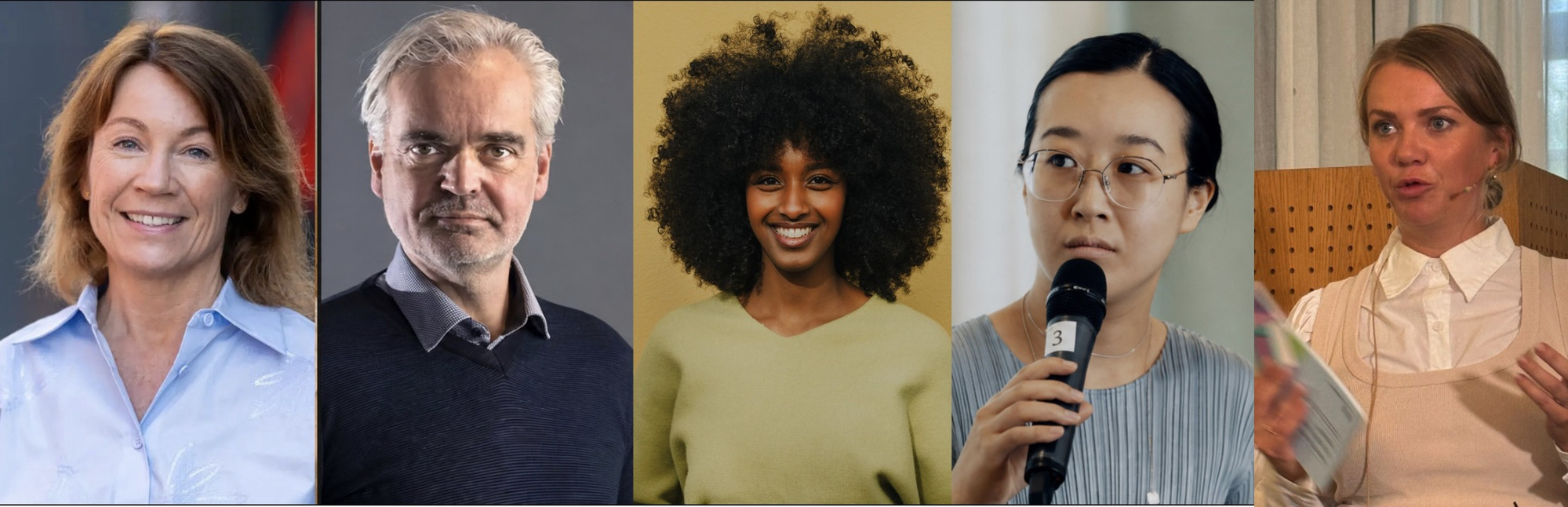 Kjersti Sortland, Eivind Ljøstad, Ammal Ahmed Haj Mohamed, Xueqi Pang og Guro Lindebjerg. 