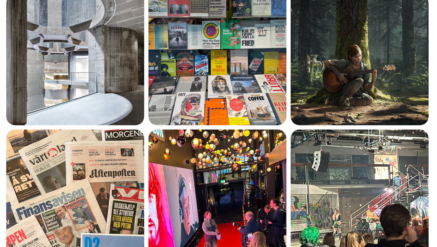 Kritikerstipendene gjelder kritikk av både litteratur, film, TV, billedkunst og arkitektur. Foto: Henrik Pryser Libell, The Last of Us og Kunstilo